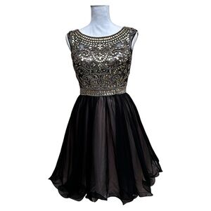 ❤️Prom Homecoming cocktail beaded dancing Amelia couture party‎ dress SZ 4